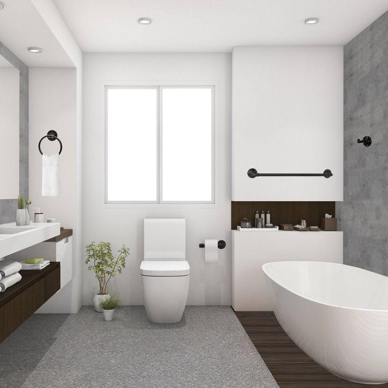 4pc Kimball Bathroom Accessory Kit Satin Black - Design House, 3 of 8
