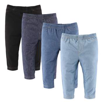 The Peanutshell 4-Pack Baby Jeggings/Pants for Boys and Girls, Newborn to 24 Months