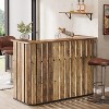 Tribesigns 63-Inch Home Bar Unit, 2-Tier Farmhouse Liquor Bar Table with Storage Shelves, Wine Bar Cabinet Mini Bar Table for Home Pub, Bistro - 4 of 4