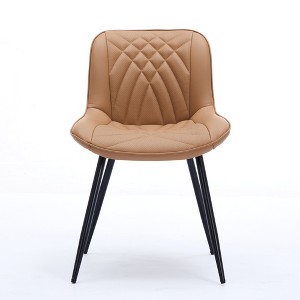 XINGHANZHENXUAN Black 2 Pcs Mid-Century Modern Dining Chairs, Breathable PU Fabric, 2-Inch Cushion, Sturdy Legs & Quick Assembly - 1 of 4