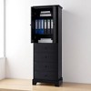 68" Storage Cabinet with 4 Drawers and 2 Adjustable Shelves, Anti-Tipping Design, Simple Style Cabinet for Living Room, Dining Room, or Bathroom - 3 of 4