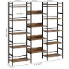 Homhougo 5 Tier Book Shelf, Open Large Metal Frame Display Shelves, Industrial Bookshelves and Bookcases with Metal Frame,Modern Tall Bookcases - 2 of 4