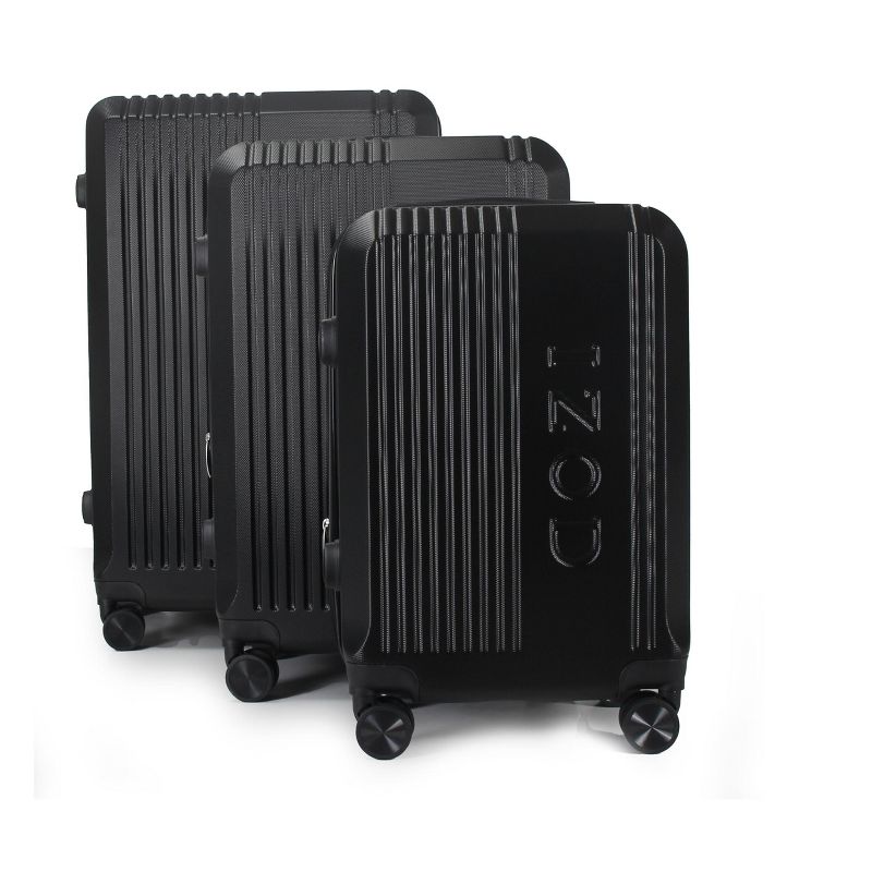 IZOD Zane Expandable ABS Hard shell Lightweight 360 Dual Spinning Wheels Combo Lock 3 Piece Luggage Set, 2 of 10