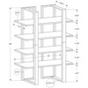 TOAOTBNBO 4 Tier Tall Geometric Bookshelf, Floor Standing Shaped Bookcase with Metal Legs Narrow Display Shelves for Living Room - 3 of 4
