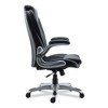 Alera Alera Leithen Bonded Leather Midback Chair, Supports Up to 275 lb, Black Seat/Back, Silver Base - 4 of 4