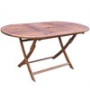vidaXL Garden Furniture Set Brown Acacia wood 9 piece set Foldable - 3 of 4