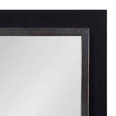 Bakersfield Black Full Length Rectangular Wood Wall Mirror