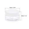 Unique Bargains Round Clear Plastic Empty Storage Jars with White Screw Top Lids 2 Pcs - 2 of 4