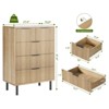 5 Drawer Fluted Dresser for Bedroom, Modern Wide Chest of Drawers with Metal Legs and Anti-Tip Kit, Wood Storage Organizer for Living Room - 2 of 4