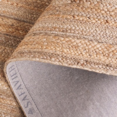 Natural Braided Jute Handmade Non-slip 2' x 3' Rug