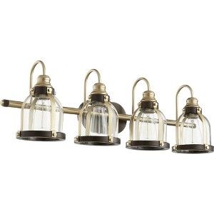 Quorum Lighting Banded Dome 4 - Light Vanity in  Aged Brass/Oiled Bronze - 1 of 1