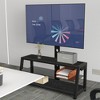 30° Swivel Entertainment Center with Mount TV Stand for TVs from 32" to 65",  TV Console Media Console with Black Tempered Glass Shelf - ModernLuxe - 2 of 4