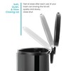 Home Zone Living 12 Gallon Semi-Round Stainless Steel Kitchen Trash Can with Step Pedal and Soft Close Lid, Black - 3 of 4