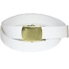 CTM Big & Tall Ribbed Fabric Belt with Brass Tone Buckle - 3 of 4