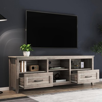 TROPOW TV Stand for TV Up to 70 Inches Entertainment Center Media Console with Drawers Open Shelf Large Storage Space Kitchen Buffet Table