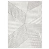 Area Rugs Modern Washable Rug Non-Slip Low Pile Geometric Striped Pattern Rug for Living Room Bedroom - 3 of 4
