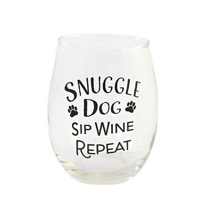 4.5 Inch Dog Wine Glass Puppy Paw Print Wine Glasses