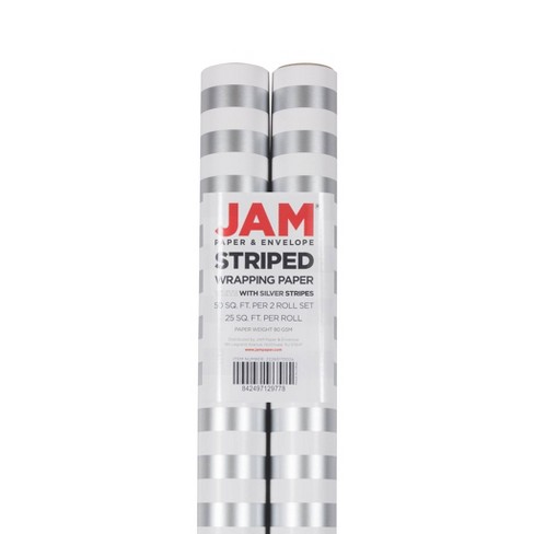 Jam Paper Wrapping Paper, Kraft, 25 Sq ft, Silver