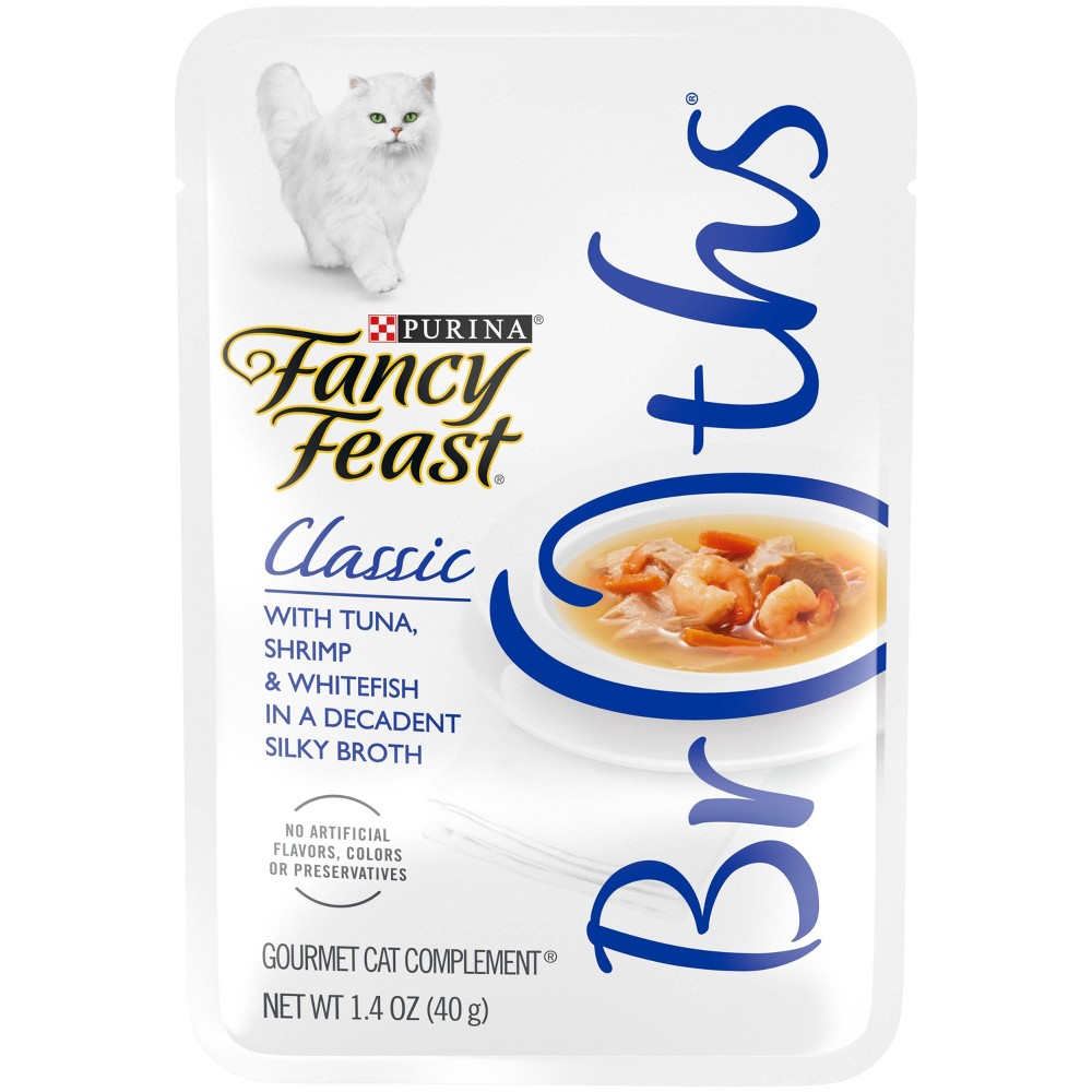 UPC 050000290901 product image for Purina Fancy Feast Broths Classic Gourmet Wet Cat Food Complement with Tuna, Shr | upcitemdb.com