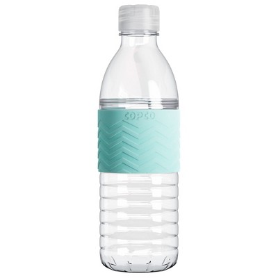 Copco Hydra Water Bottle 16.9 Ounce Non Slip Sleeve BPA Free Tritan Plastic Reusable