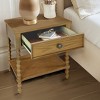 Gulches Tall Multipurpose Nightstand/Side Table Easy Assembly, 1 Drawer and Open Shelf, Industrial Design with Hairpin Legs - 2 of 4