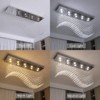 Siljoy Modern Rectangular Crystal Chandelier Wave Raindrop Pendent Flush Mount Ceiling Light Fixture Indoor - 3 of 4