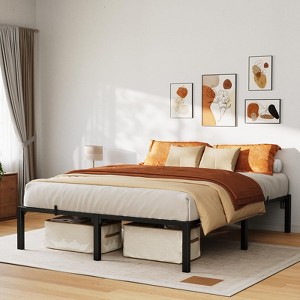 6 Inch Tiwn Bed Frame, Heavy Duty Metal Platform Bed Frame with Durable Iron Slat Support and Legs - 1 of 4