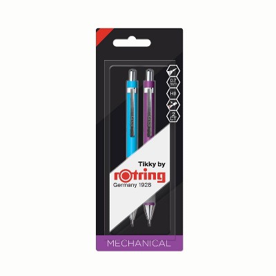 rOtring 2pk #2 Tikky Mechanical Pencil Duo Set Purple & Blue