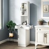 FURNIinspire Utility Storage Cabinets Chic Hairdressing Station with Durable Wooden Accessories for Hair Salons, Black, 23"*15.8"*66.9" - 2 of 4