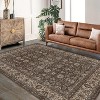 Acekool Machine Washable Area Rug, Non Slip Vintage Floral Carpet for Living Room, Bedroom - 3 of 4