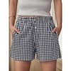 Shorts for Women Summer Casual Lounge Beach Bottoms Pajama Plaid Boxer Shorts - 3 of 4