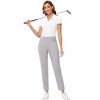 Women's Golf Pants with Pockets Lightweight Qucik Dry Casual 7/8 Work Ankle Pants for Women - 4 of 4