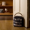 Pavilion Gift Company - Faith Family Friends - 5" x 6" Dark Gray Door Stopper - Door Stops - 2 of 4