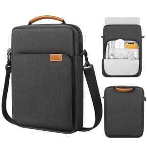 13.3-14 Inch Laptop Sleeve Bag ,Handle Carrying Case with Shoulder Strap, Black & Gray - 1 of 4