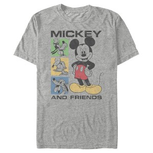 Men's Mickey & Friends Mickey Mouse and Squares T-Shirt - 1 of 4