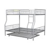 NicBex Full Over Full Bunk Bed with Safety Guardrail and Trundle,Loft Bed with Ladder and Converts to 2 Beds,Noise Reduced Bunk Beds for Bedroom - 2 of 4