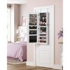SONGMICS Jewelry Cabinet Storage Wall-Mounted Jewelry Organizer Armoire Full-Length Mirror - 3 of 4