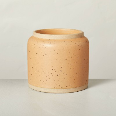 25oz Salted Honey Speckled Ceramic Multi-Wick Seasonal Candle Tan - Hearth & Hand™ with Magnolia