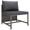 vidaXL 3-Seater Patio Garden Sofa with Cushions and Steel Frame, Comfy Outdoor Furniture Piece, Water-Resistant PE Rattan - 4 of 4