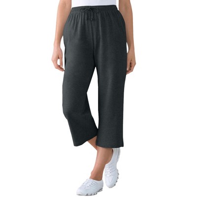 Woman Within Plus Size Petite Sport Knit Capri Pant