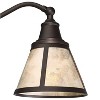 Regency Hill Malta Rustic Farmhouse Desk Lamp 18 1/2" High Satin Bronze Metal Adjustable Blond Mica Shade for Bedroom Living Room Bedside Nightstand - 3 of 4