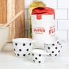 Storied Home Ceramic Measuring Cups with Polka Dots, Set of 4 Sizes, Black and White - 2 of 4