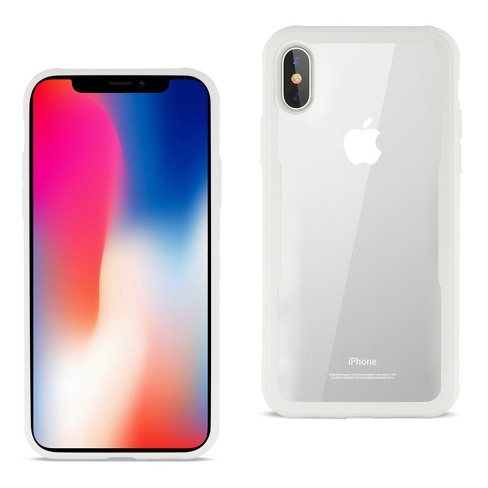 Modsige gardin stavelse Reiko Iphone X/iphone Xs Hard Glass Tpu Case With Tempered Glass Screen  Protector In Clear White : Target