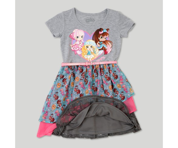 Girls' Shoppies Dress - Heather Gray S