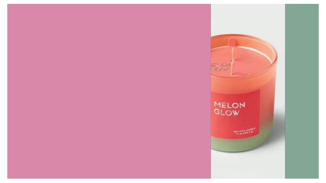 14oz Ombre Oval Candle Melon Glow - Opalhouse&#8482;, 2 of 8, play video