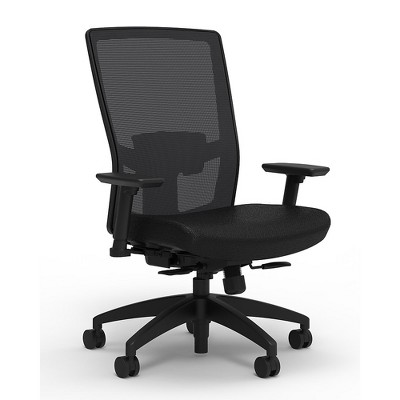 Staples Workplace Series 500 Fabric Task Chair Black Adj. Lumbar 2D Arms 51972