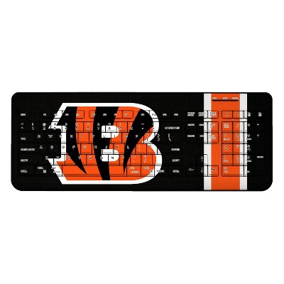 Keyscaper Nfl Stripe Wireless Usb Keyboard - Cincinnati Bengals : Target