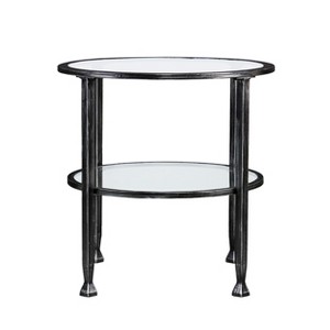 Jaymes Metal/Glass Round End Table - CK8742 - Black - SEI - 1 of 2