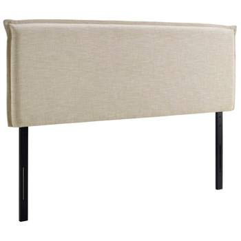 Camille Queen Upholstered Fabric Headboard Beige - Modway