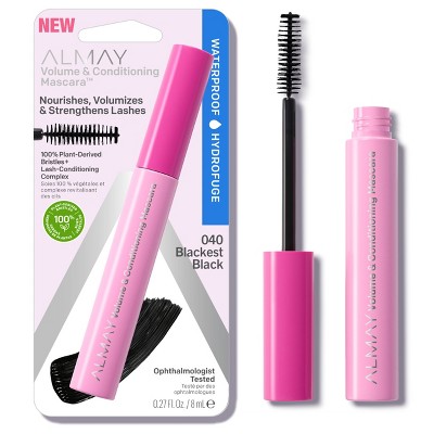 Almay Volume & Conditioning Mascara - 040 Blackest Black Waterproof - 0.27 fl oz